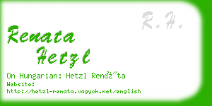 renata hetzl business card